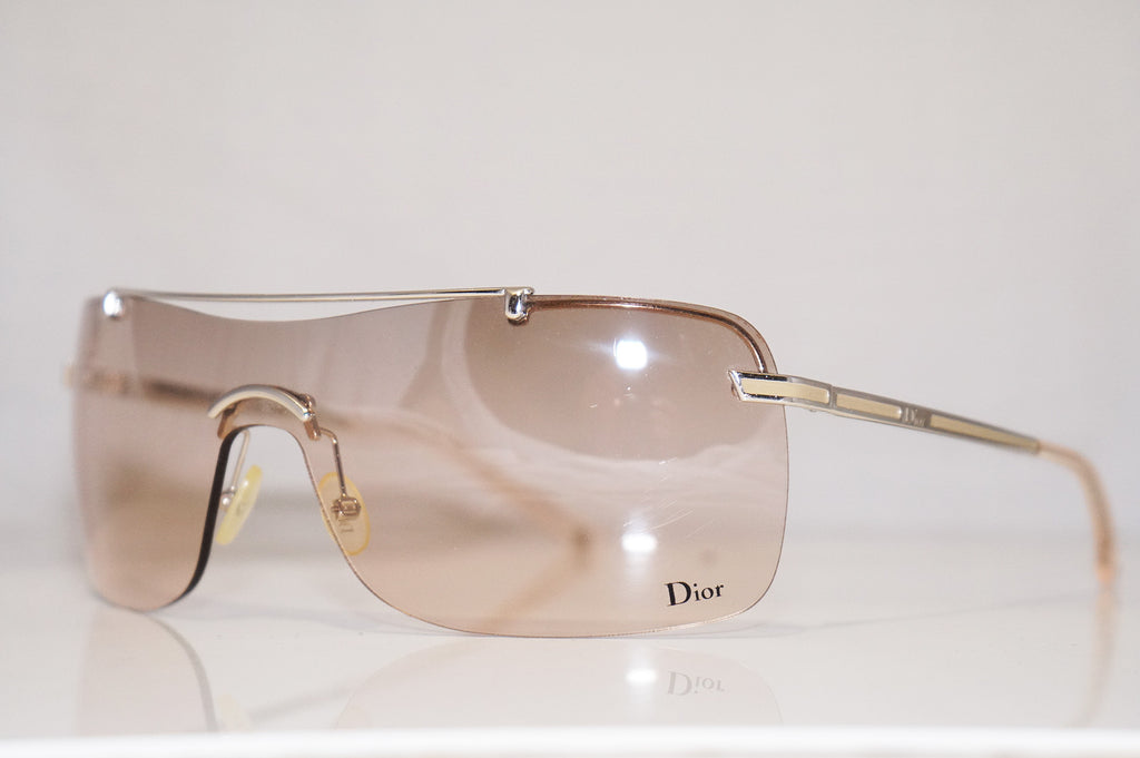 DIOR Vintage Womens Designer Sunglasses Silver Shield AIR 2 AURFL 14552