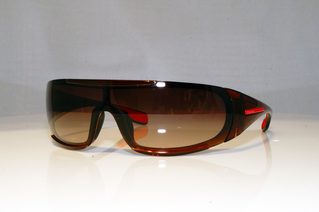 PRADA Mens Designer Sunglasses Brown Wrap SPS 03M 4AN-6S1 17165