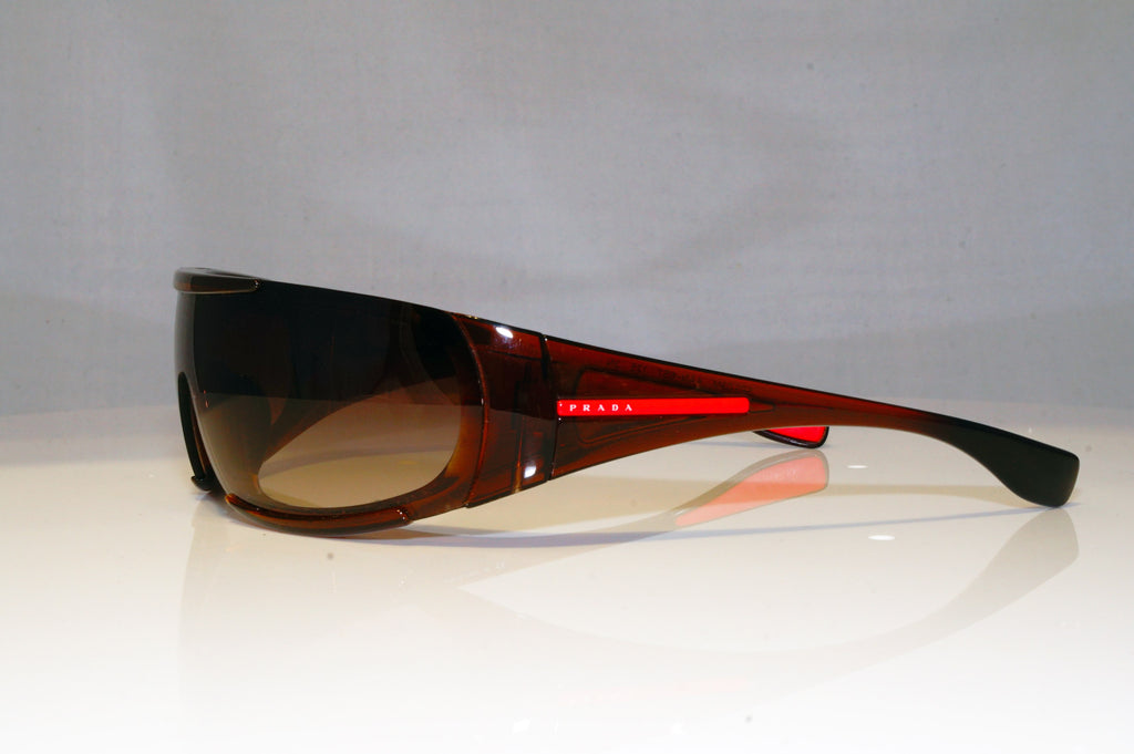 PRADA Mens Designer Sunglasses Brown Wrap SPS 03M 4AN-6S1 17165