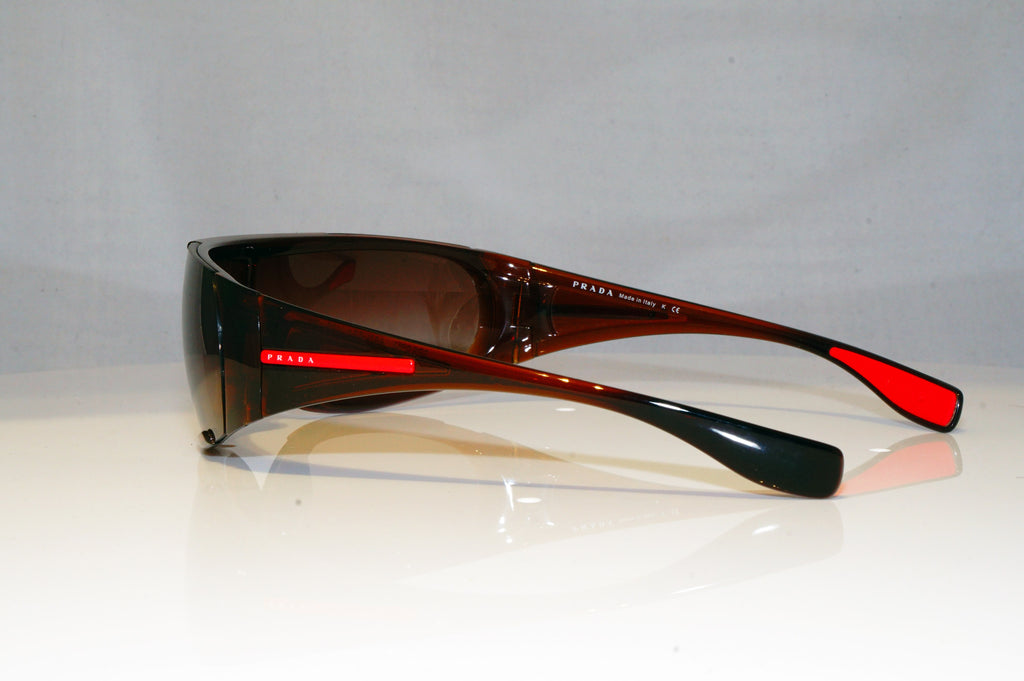 PRADA Mens Designer Sunglasses Brown Wrap SPS 03M 4AN-6S1 17165