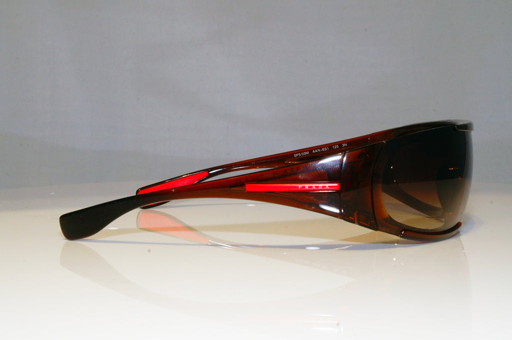 PRADA Mens Designer Sunglasses Brown Wrap SPS 03M 4AN-6S1 17165