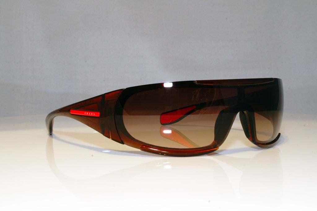 PRADA Mens Designer Sunglasses Brown Wrap SPS 03M 4AN-6S1 17165