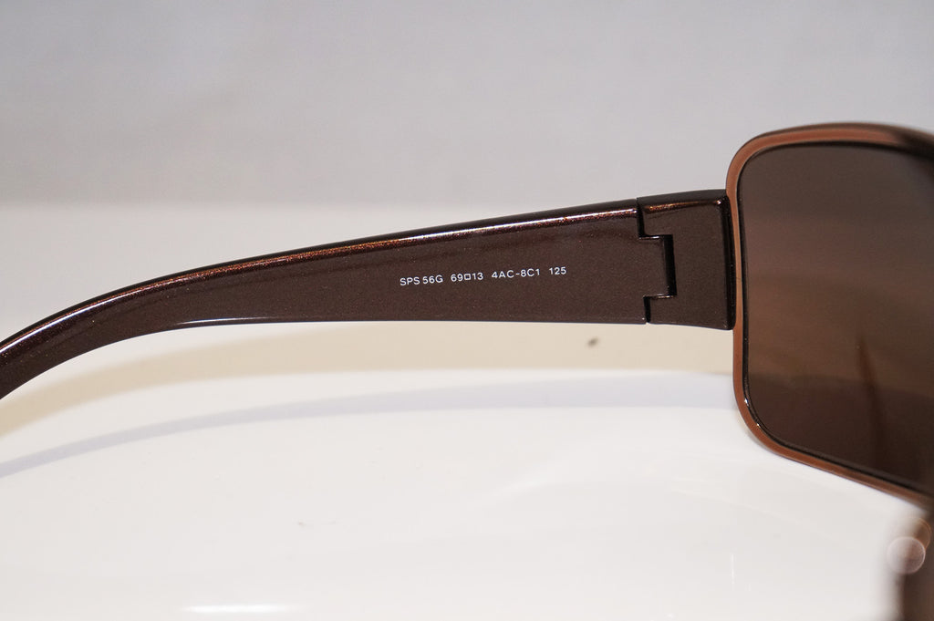 PRADA Mens Designer Sunglasses Brown Wrap SPS 56G 4AC-8C1 14562