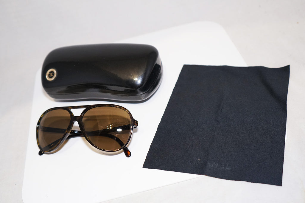 CHANEL Womens Mens Glitter Designer Sunglasses Brown Aviator 5206 C714 4P 14495