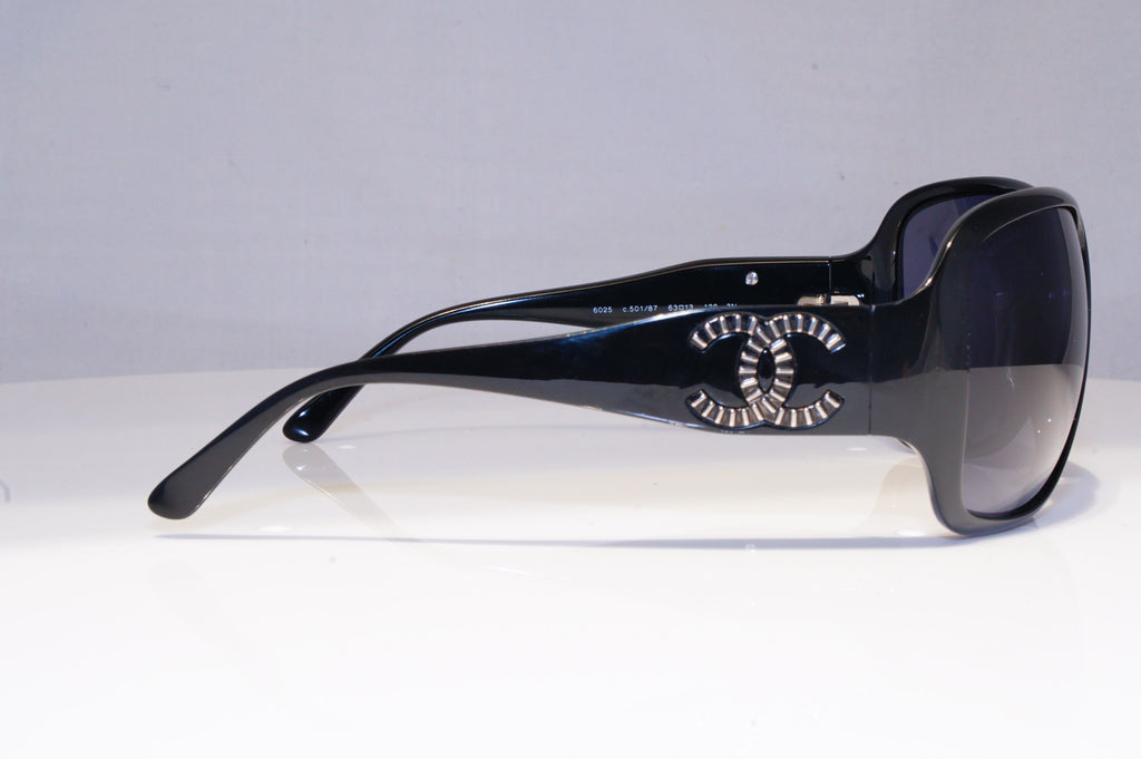 CHANEL Womens Oversized Designer Sunglasses Black Butterfly 6025 501/87 20291