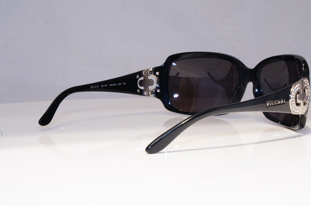 BVLGARI Womens Diamante Designer Sunglasses Black Butterfly 8013-B 501/87 20299