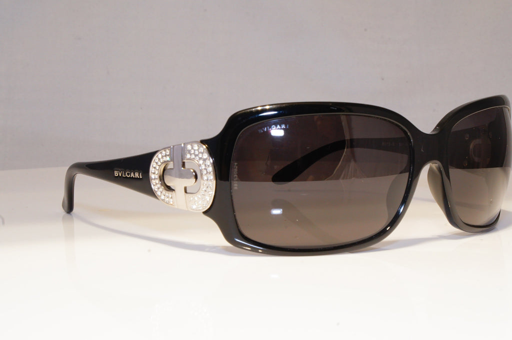 BVLGARI Womens Diamante Designer Sunglasses Black Butterfly 8013-B 501/87 20299