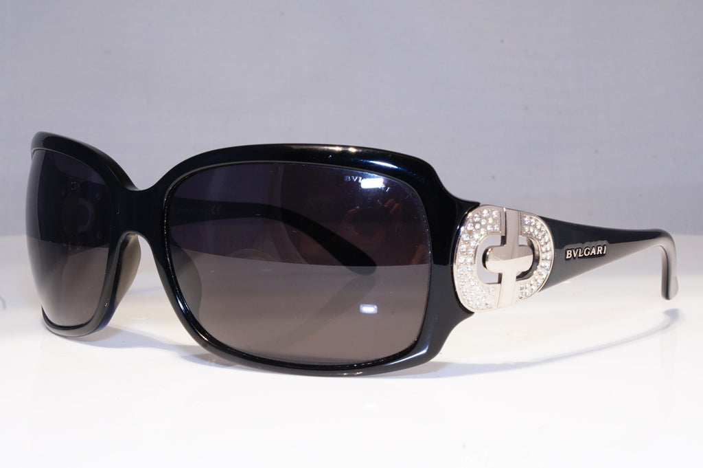 BVLGARI Womens Diamante Designer Sunglasses Black Butterfly 8013-B 501/87 20299