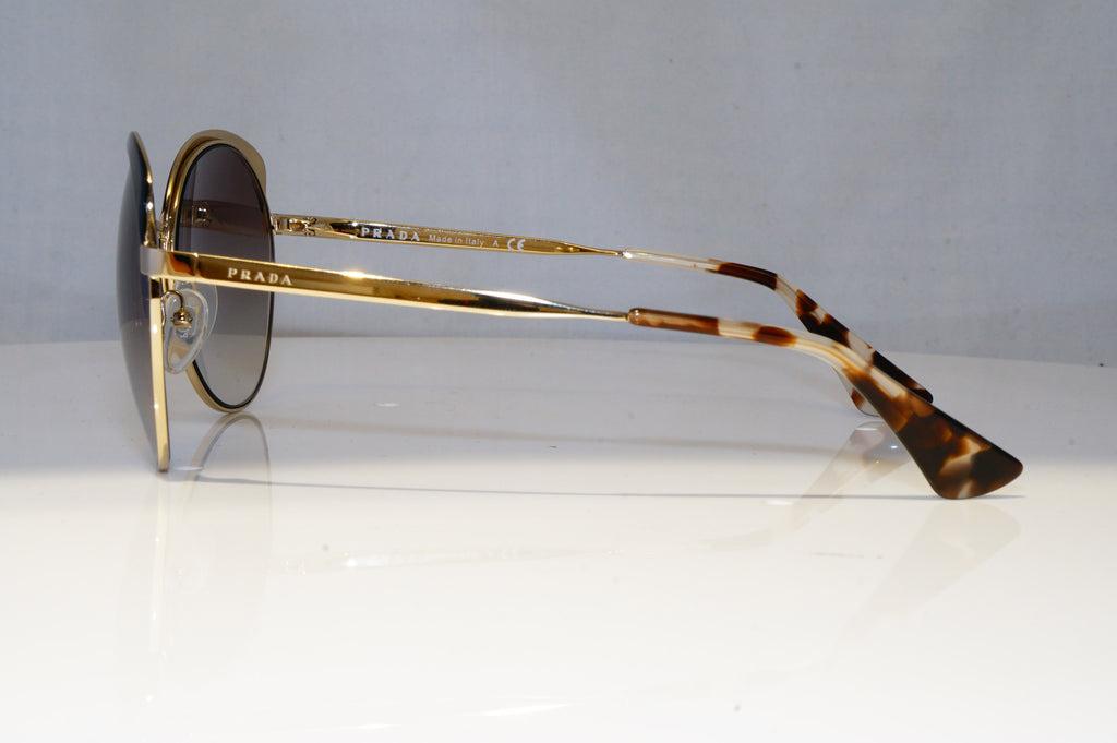 PRADA Womens Designer Sunglasses Gold Round SPR 54S QE3-0A7 21422