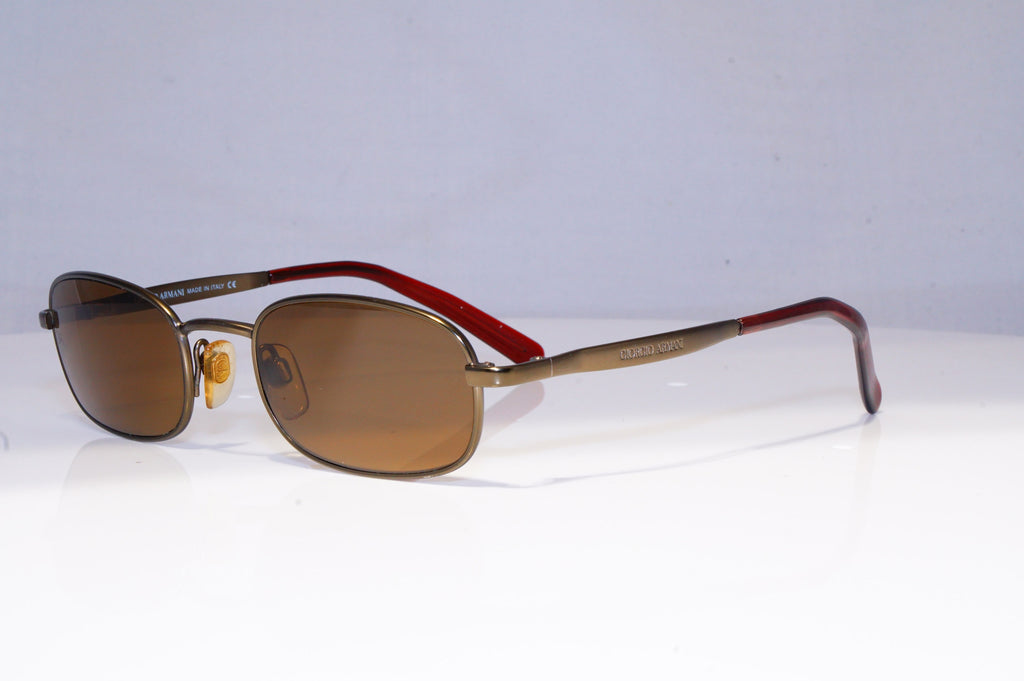 GIORGIO ARMANI Mens Vintage 1990 Designer Sunglasses Brown Rectangle 671 20274