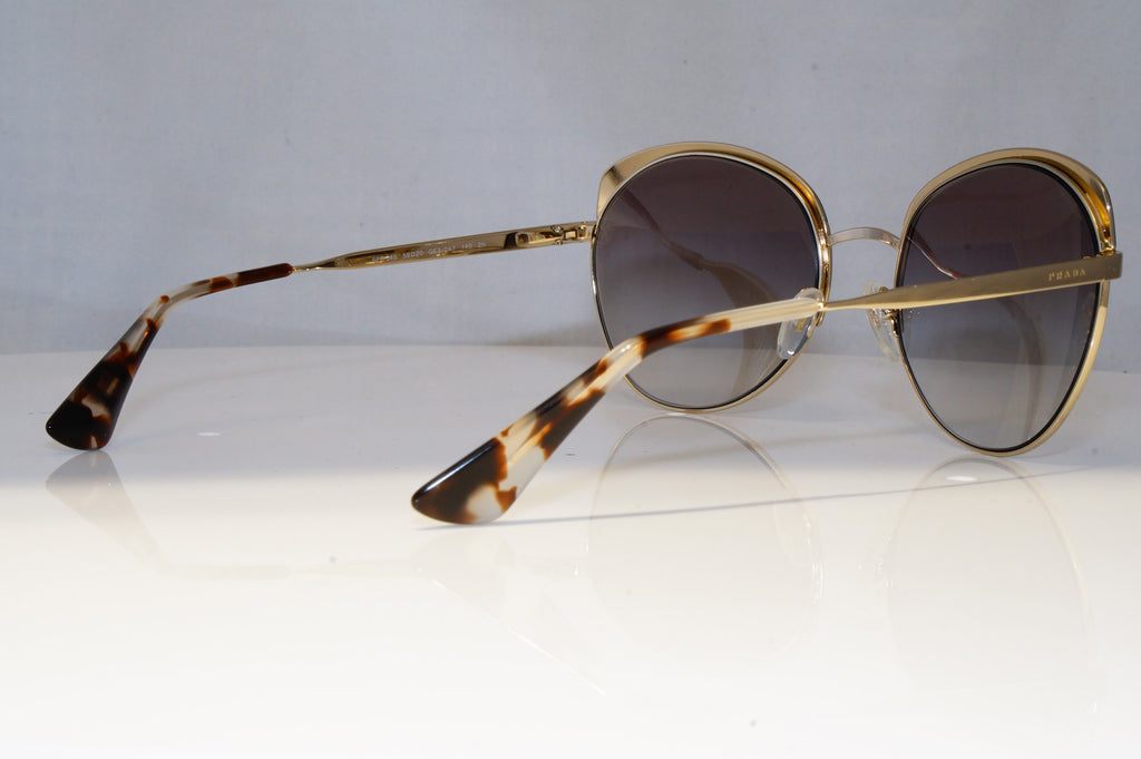 PRADA Womens Designer Sunglasses Gold Round SPR 54S QE3-0A7 21422