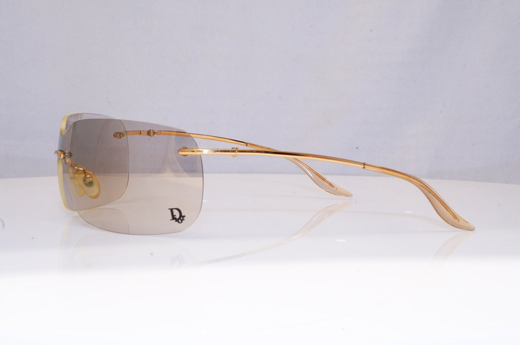 CHRISTINA DIOR Womens Designer Sunglasses Gold Shield Dior Bowling 000 18176