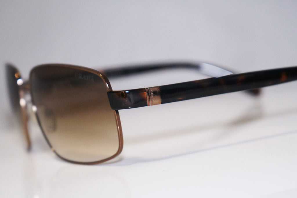 PRADA Mens Designer Sunglasses Brown Rectangle SPR 52N 8AE-6S1 14541