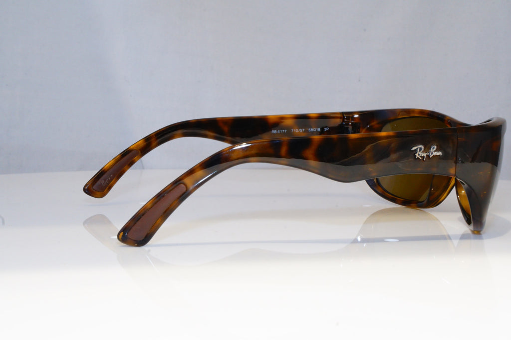RAY-BAN Mens Polarized Designer Sunglasses Brown Wrap RB 4177 710/57 15833