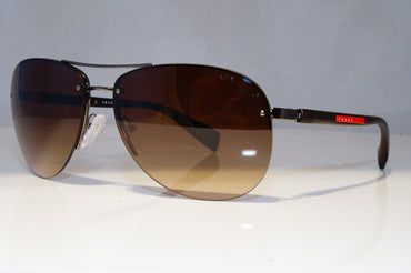 PRADA Mens Womens Designer Sunglasses Brown Pilot SPS 56M 5AV-6S1 21433