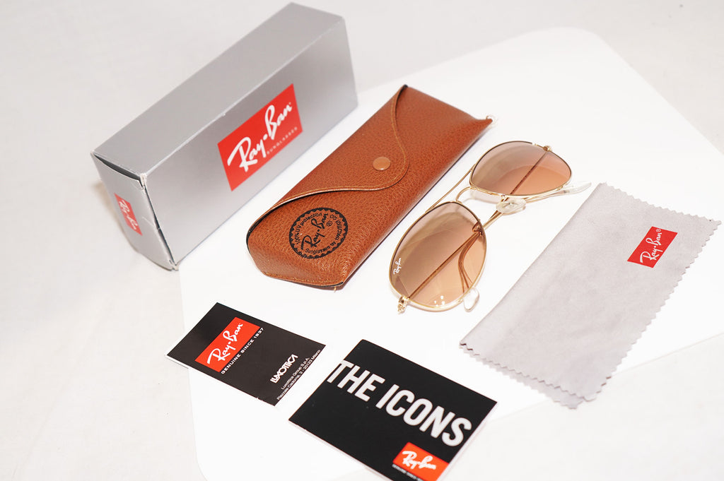 RAY-BAN Boxed Mens Designer Sunglasses Gold Cockpit RB 3362 001 3E 14519