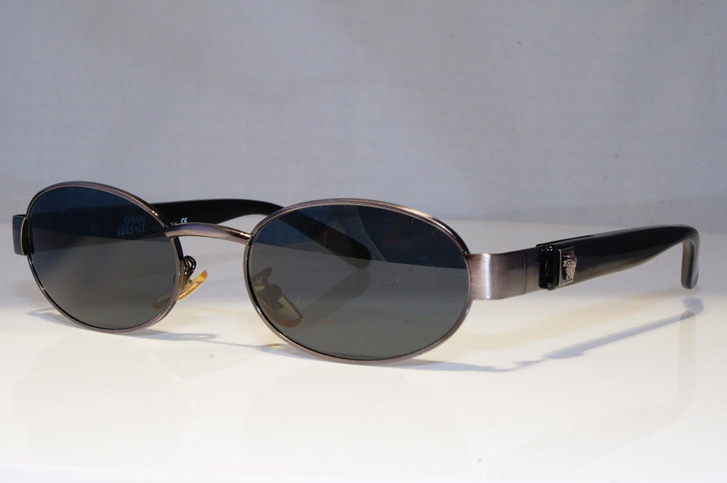 GIANNI VERSACE Mens Vintage Designer Sunglasses Black Rectangle X18 58M 21464
