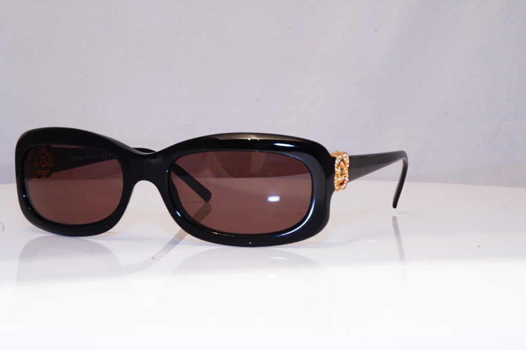 CHANEL Womens Diamante Designer Sunglasses Black Rectangle 5127-B 622/73 18163