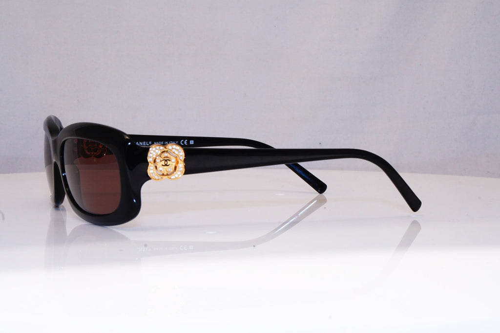 CHANEL Womens Diamante Designer Sunglasses Black Rectangle 5127-B 622/73 18163