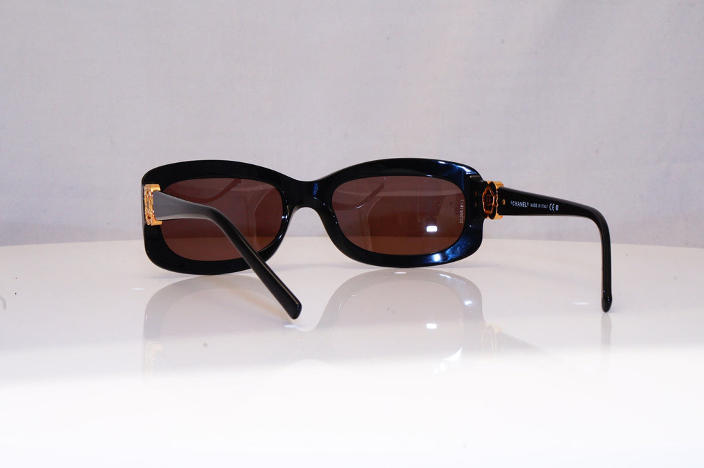 CHANEL Womens Diamante Designer Sunglasses Black Rectangle 5127-B 622/73 18163