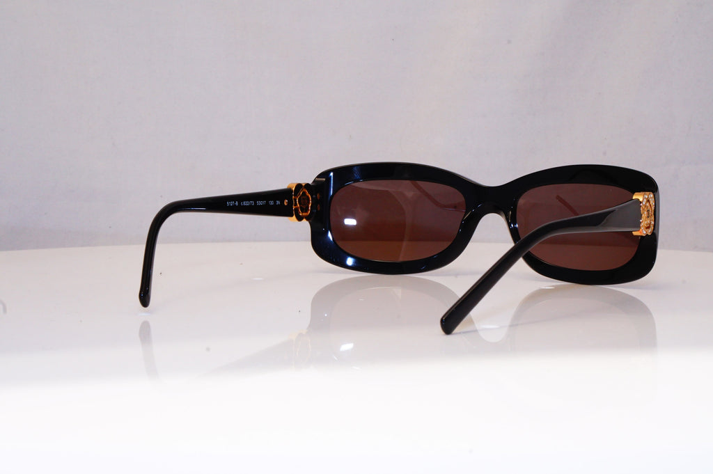 CHANEL Womens Diamante Designer Sunglasses Black Rectangle 5127-B 622/73 18163