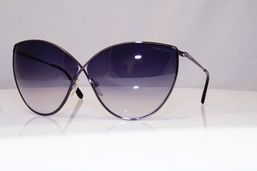 TOM FORD Womens Designer Sunglasses Silver Cat Eye Evelyn TF251 12B 18153