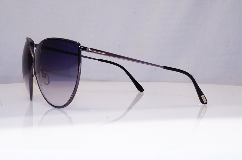 TOM FORD Womens Designer Sunglasses Silver Cat Eye Evelyn TF251 12B 18153