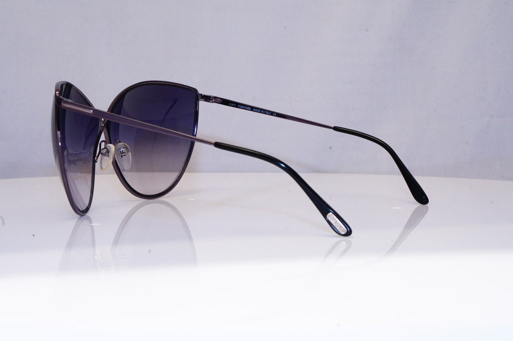 TOM FORD Womens Designer Sunglasses Silver Cat Eye Evelyn TF251 12B 18153