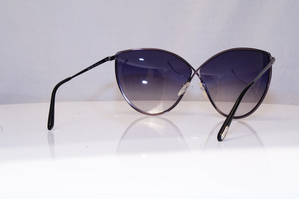 TOM FORD Womens Designer Sunglasses Silver Cat Eye Evelyn TF251 12B 18153