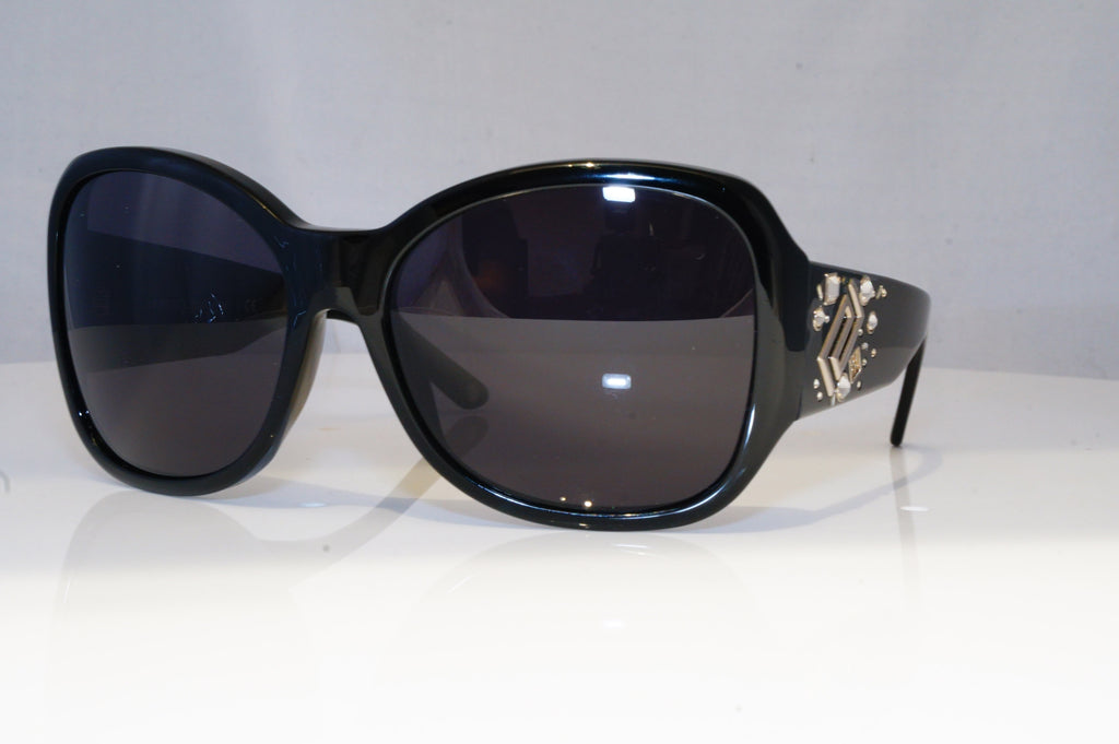 VERSACE Womens Diamante Designer Sunglasses Black Square 4184-B GB1/13 14365