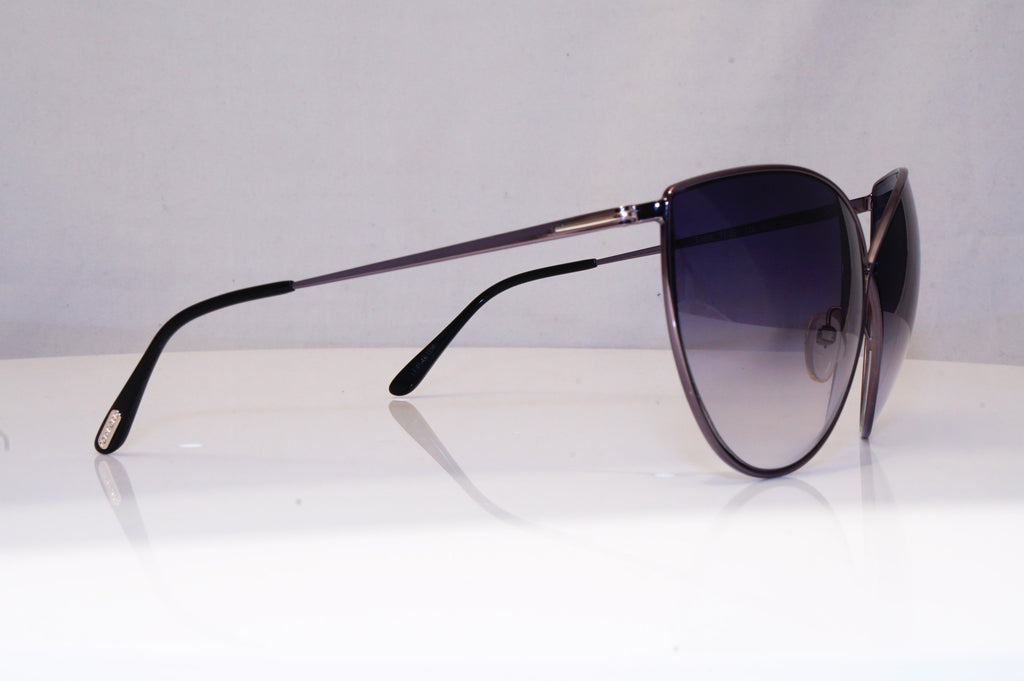 TOM FORD Womens Designer Sunglasses Silver Cat Eye Evelyn TF251 12B 18153