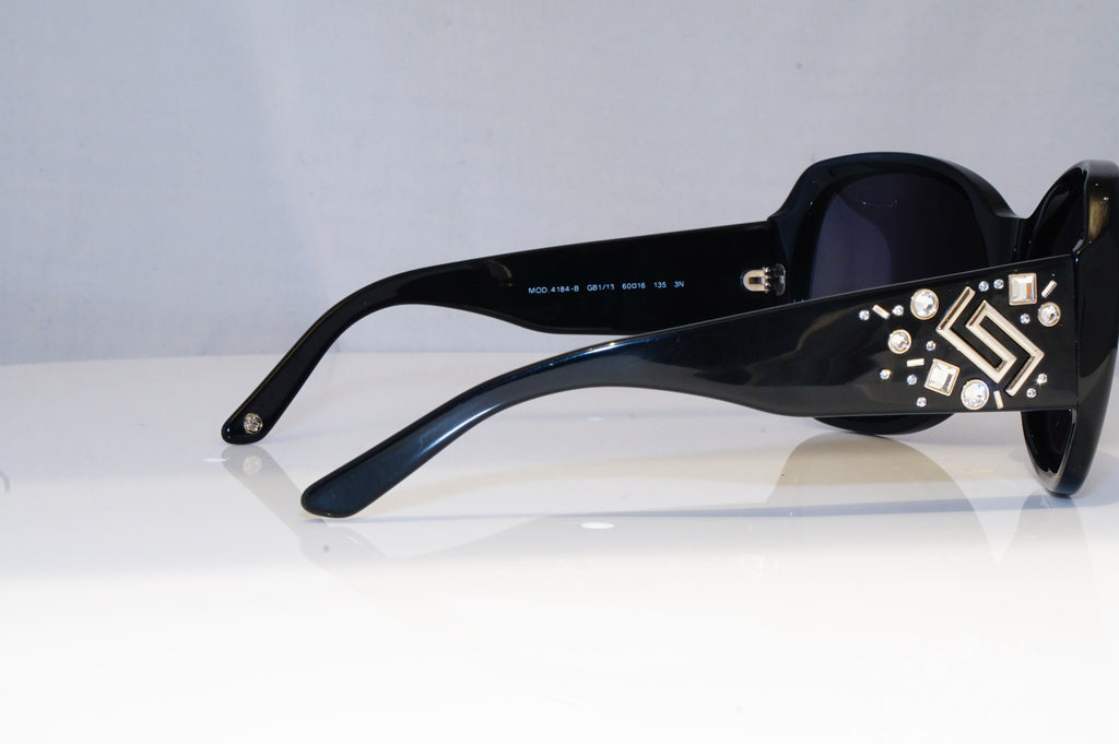 VERSACE Womens Diamante Designer Sunglasses Black Square 4184-B GB1/13 14365