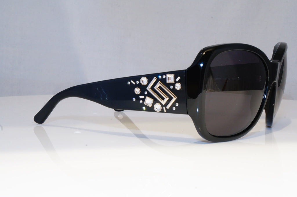 VERSACE Womens Diamante Designer Sunglasses Black Square 4184-B GB1/13 14365