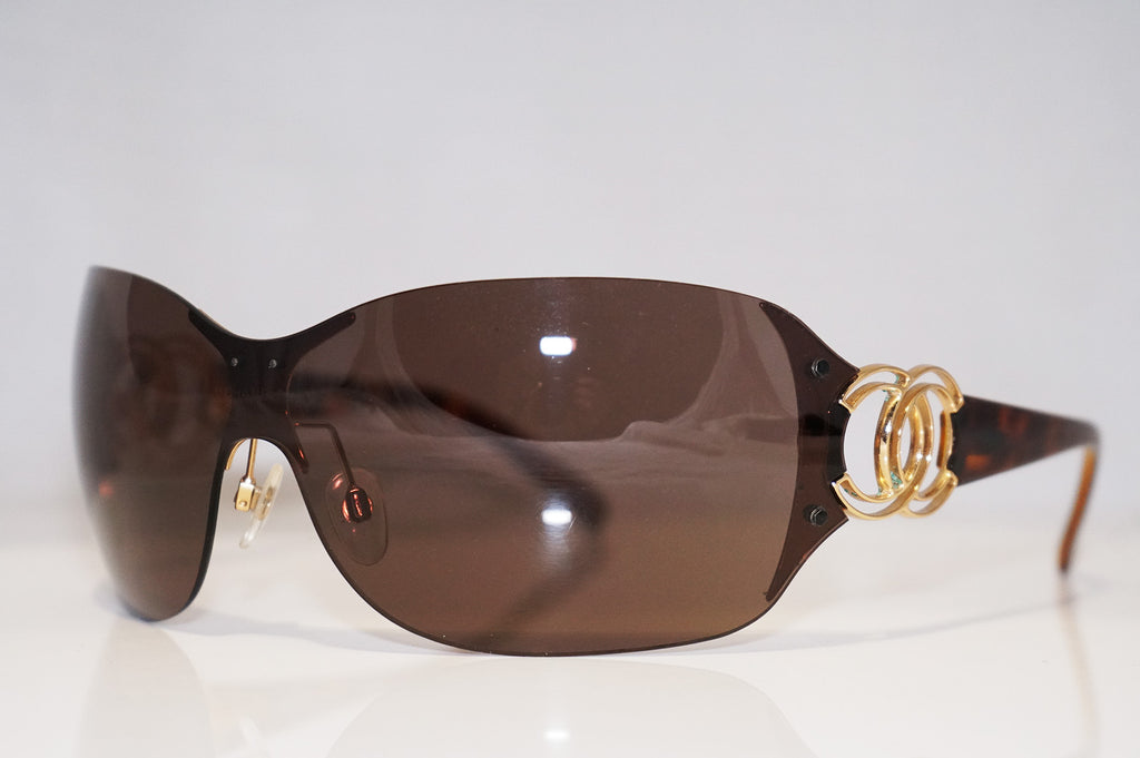 CHANEL Womens Designer Sunglasses Gold Shield 4147 C125 73 14497