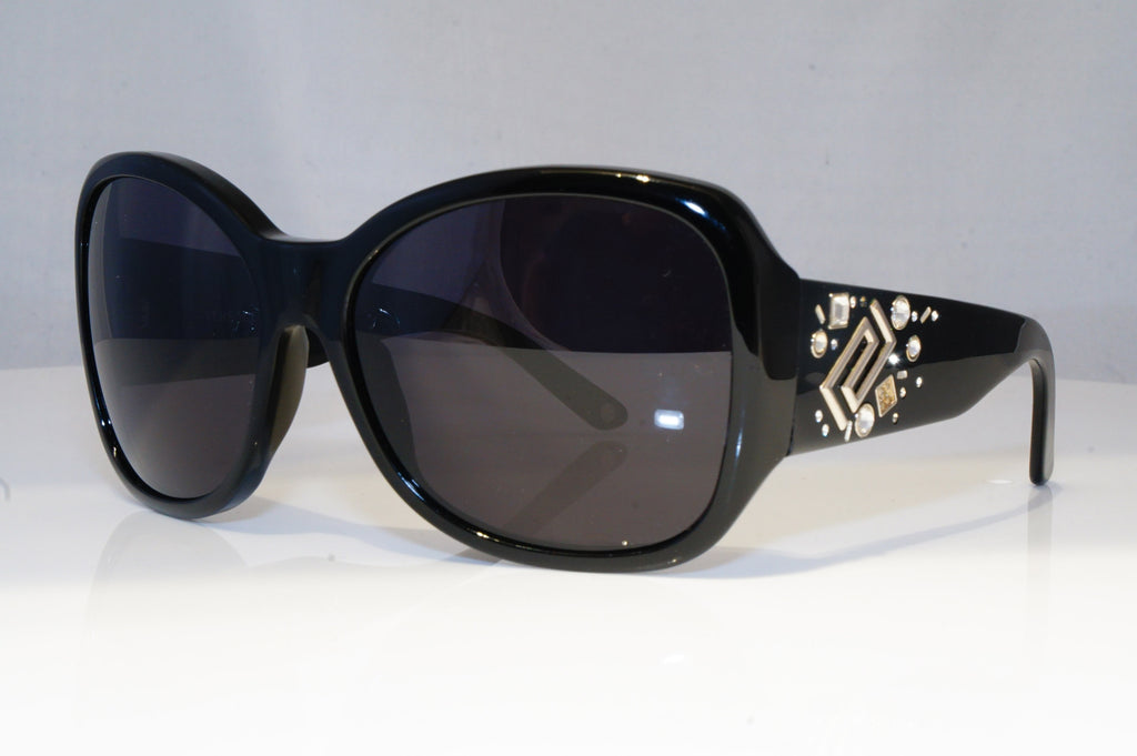 VERSACE Womens Diamante Designer Sunglasses Black Square 4184-B GB1/13 14365