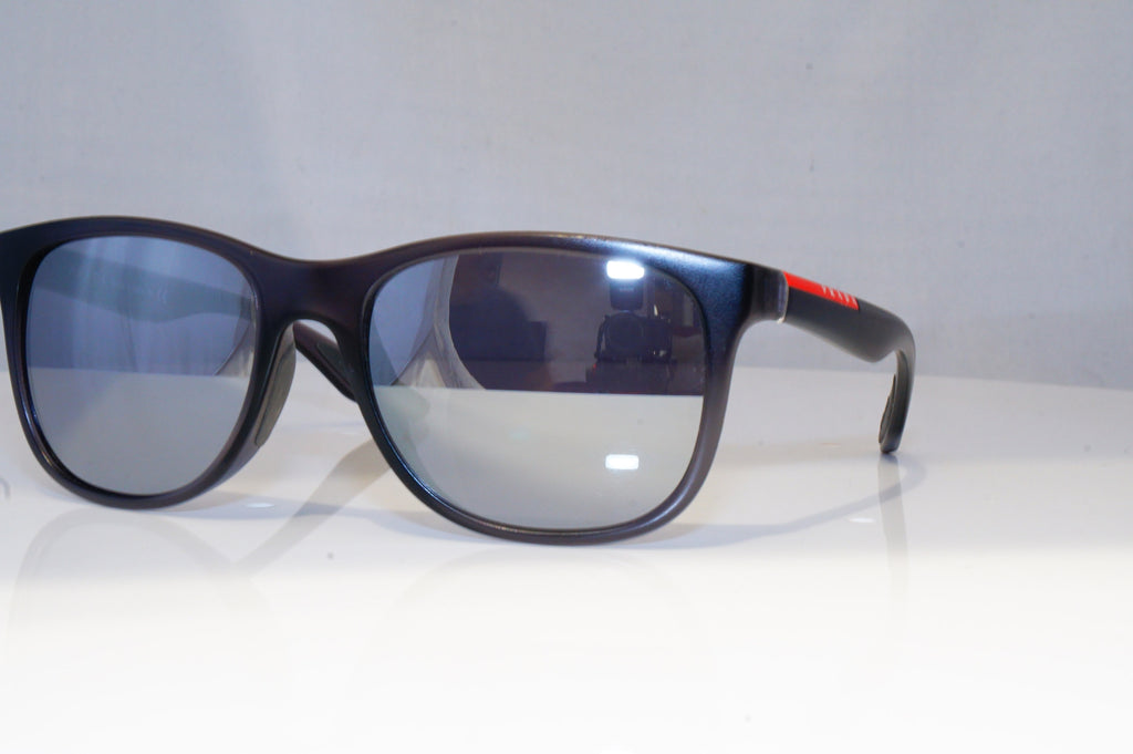 PRADA Mens Mirror Designer Sunglasses Black Rectangle SPS 030 NAR-1A1 14230