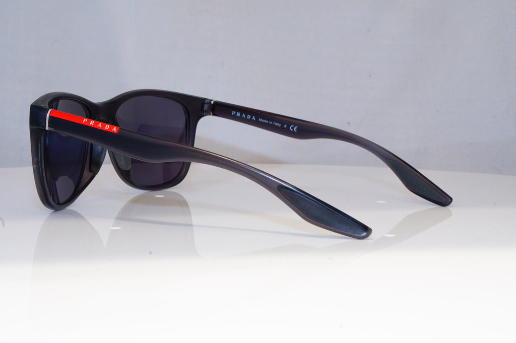 PRADA Mens Mirror Designer Sunglasses Black Rectangle SPS 030 NAR-1A1 14230