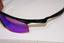 OAKLEY Vintage Mens Designer Sunglasses Blue Shield M FRAME PRO Blk 14296