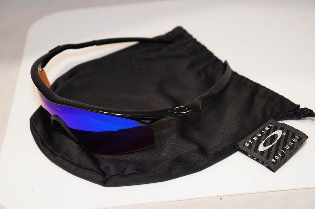 OAKLEY Vintage Mens Designer Sunglasses Blue Shield M FRAME PRO Blk 14296