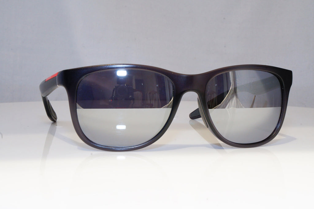 PRADA Mens Mirror Designer Sunglasses Black Rectangle SPS 030 NAR-1A1 14230