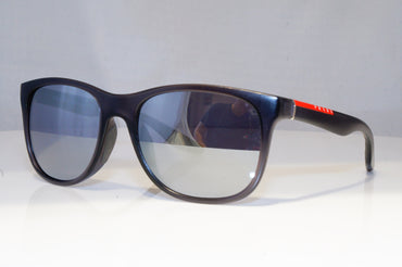 PRADA Mens Mirror Designer Sunglasses Black Rectangle SPS 030 NAR-1A1 14230