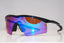 OAKLEY Vintage Mens Designer Sunglasses Blue Shield M FRAME PRO Blk 14296