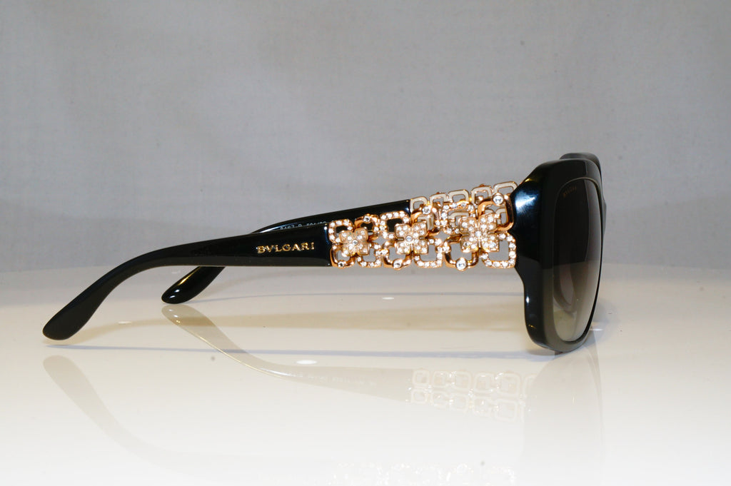 BVLGARI Womens Diamante Designer Sunglasses Black Square 8167-B 501/8G 17161