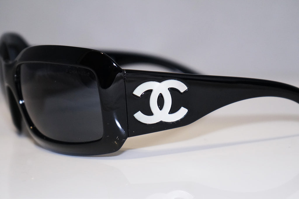 CHANEL Womens Designer Mother of Pearl Sunglasses Black Wrap 5076 C501 87 14504