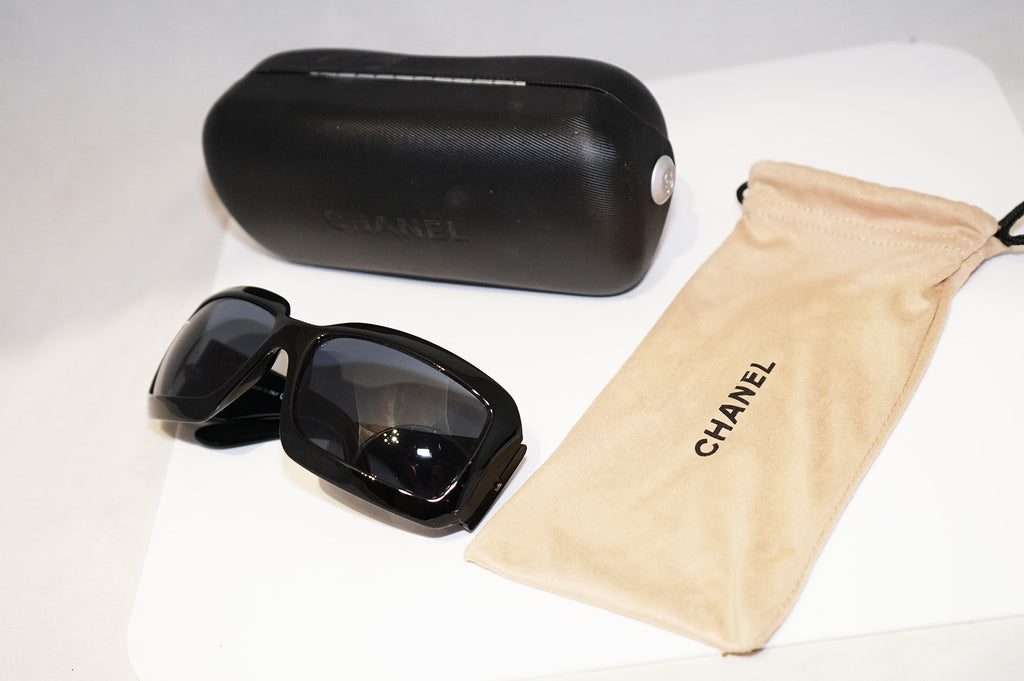 CHANEL Womens Designer Mother of Pearl Sunglasses Black Wrap 5076 C501 87 14504