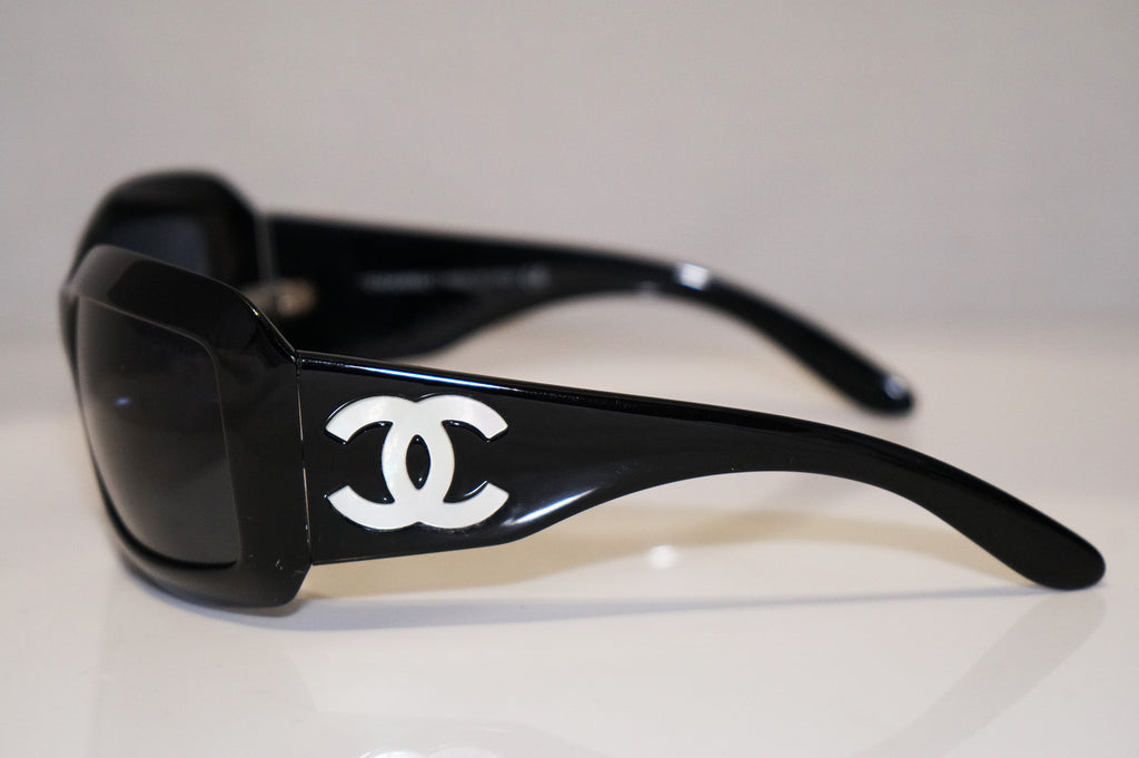 CHANEL Boxed Womens Designer Crystal Sunglasses Silver Shield 4013 C124 6I 14499