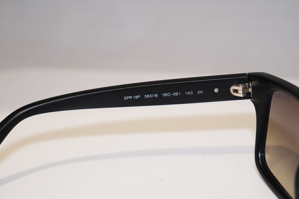 PRADA Boxed Mens Designer Sunglasses Black Rectangle SPR 18P 1BO-0B1 14490