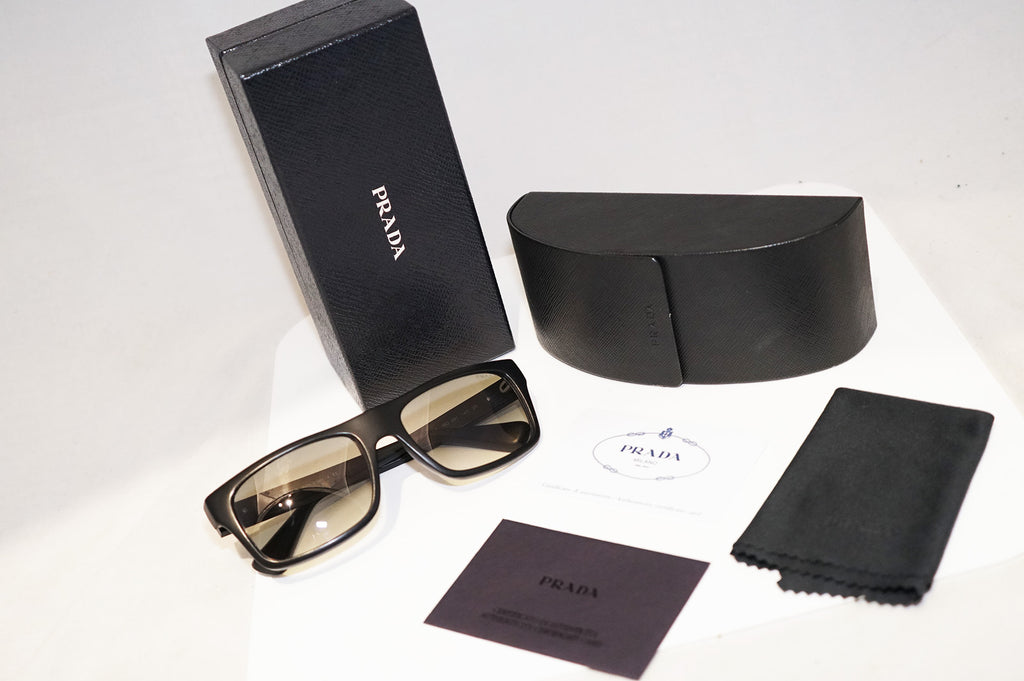 PRADA Boxed Mens Designer Sunglasses Black Rectangle SPR 18P 1BO-0B1 14490