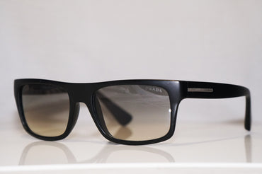PRADA Boxed Mens Designer Sunglasses Black Rectangle SPR 18P 1BO-0B1 14490
