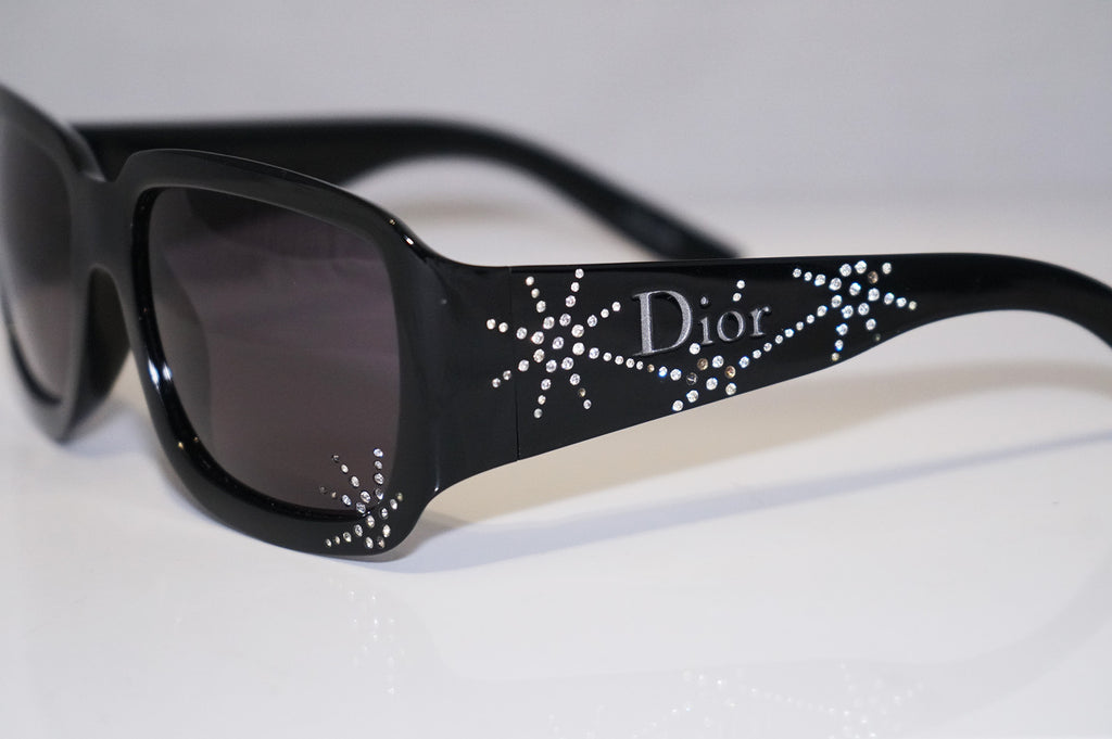 DIOR Vintage Womens Designer Crystal Sunglasses Black SPIDIOR 1 DUBBM 14559